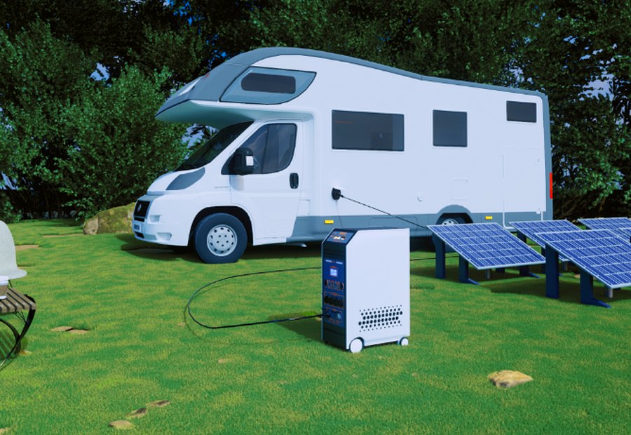 RV solar storage use